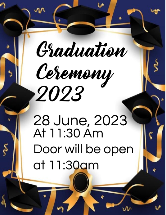 Graduation Program Template, Graduation Progr | PosterMyWall