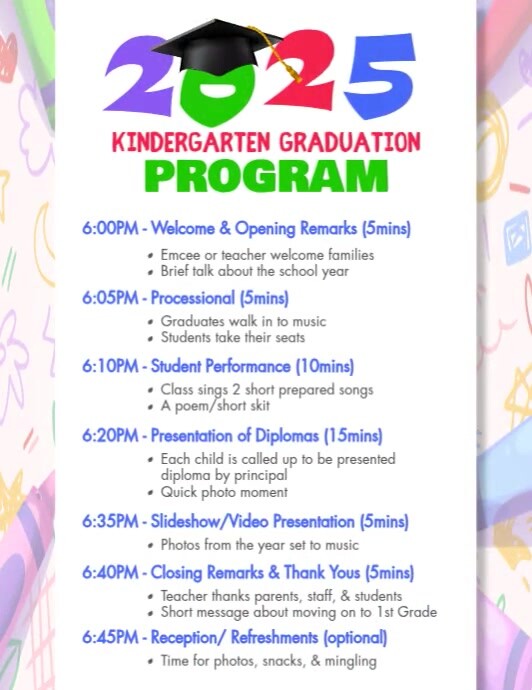 Graduation Program Volantino (US Letter) template