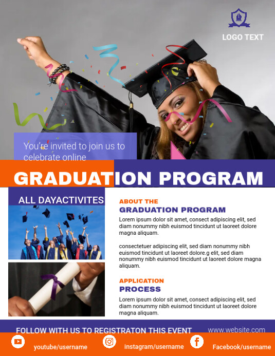 Graduation Program Cover Design