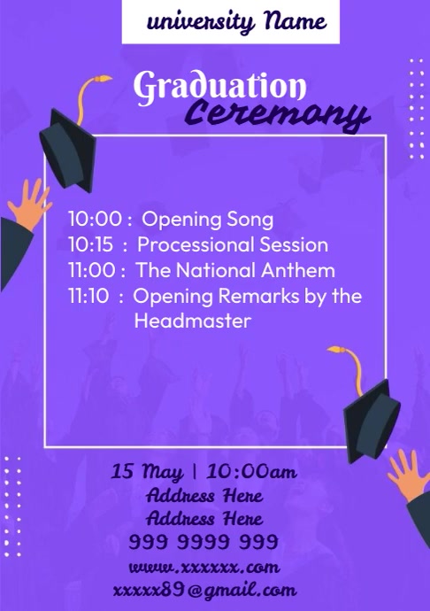 Copy of Graduation Program Template | PosterMyWall