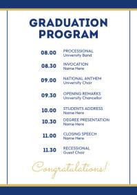 graduation program template 2 | PosterMyWall
