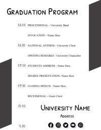 Graduation Program template | PosterMyWall