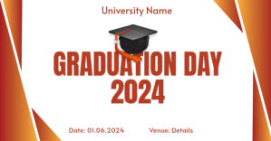 Graduation Programme delt Facebook-billede template