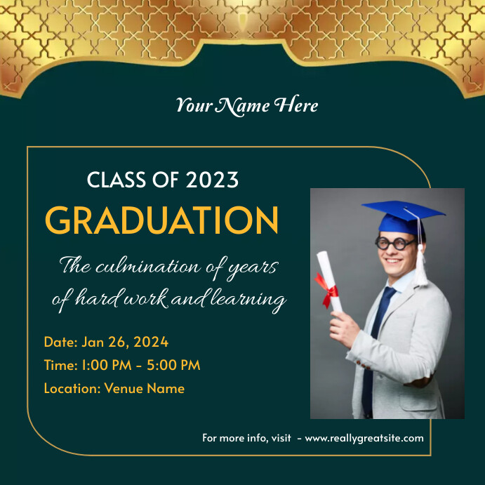Graduation Programme Template | PosterMyWall