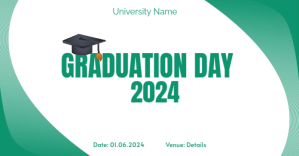 Graduation Programme delt Facebook-billede template