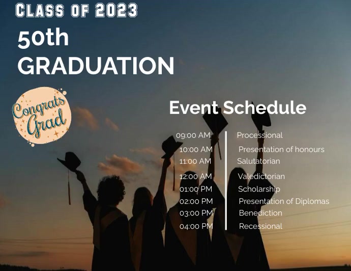 Graduation Programs Template | PosterMyWall