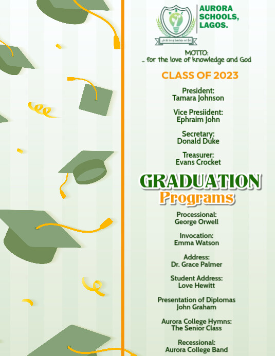 Graduation programs Templat | PosterMyWall