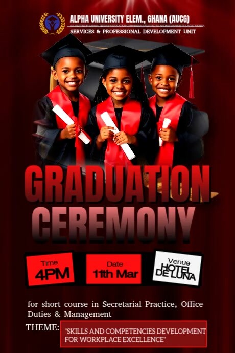 Graduation Red Layout Poster Template | PosterMyWall