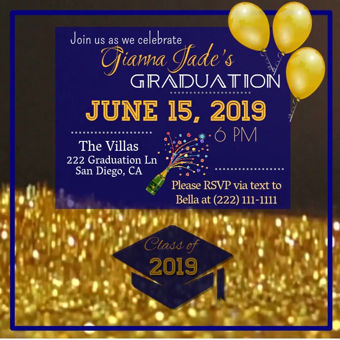 Graduation Save the Date Video Template PosterMyWall
