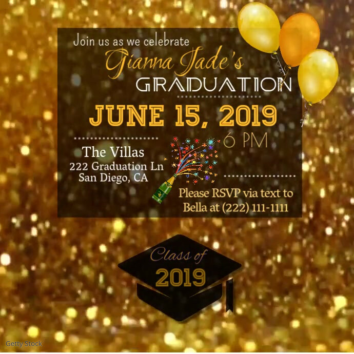 Graduation Save the Date Video Template PosterMyWall