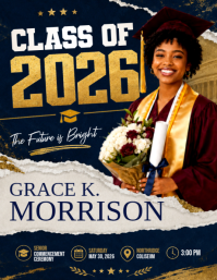 Graduation Senior Commencement Volantino (US Letter) template