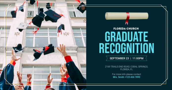 Graduation Facebook Post Graduation Sunday Facebook Shared Post Template | PosterMyWall