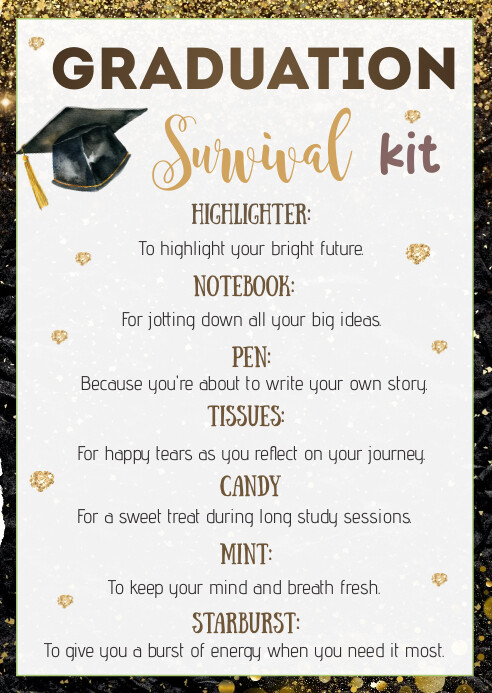 Graduation Survival Kit Template | PosterMyWall