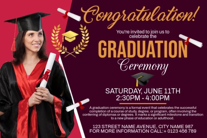 Graduation Template | PosterMyWall