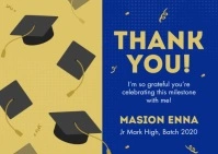 Graduation Thank You Card Postcard template