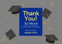 Graduation Thank You Card Postcard template
