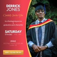 Graduation Thanksgiving & Party Invitation