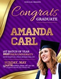 Graduation Video, Graduates Video Flyer (US Letter) template