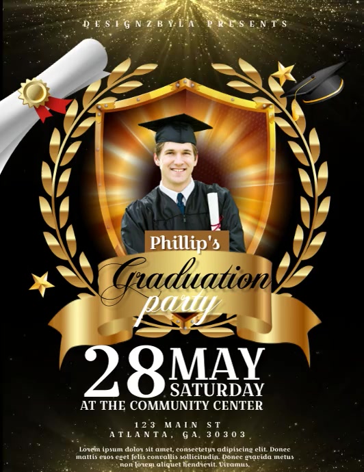 Graduation Video Flyer Template | PosterMyWall