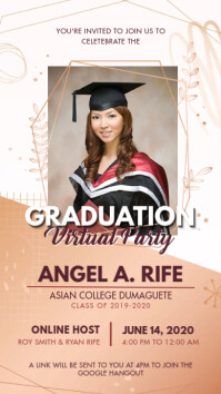 virtual graduation invitation 2025 Template | PosterMyWall