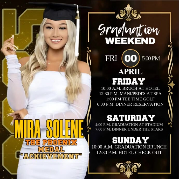 Graduation Weekend Day Publicação no Instagram template