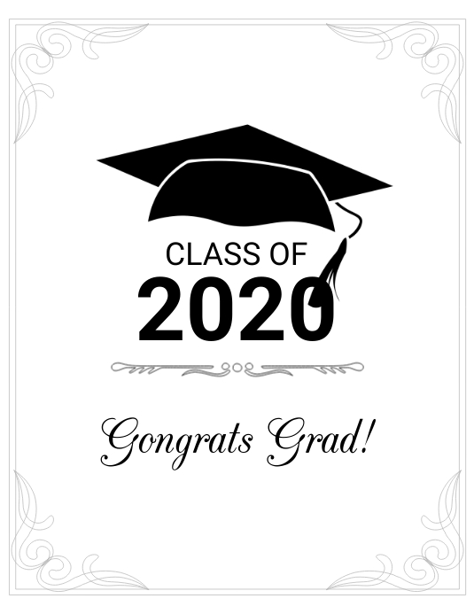 graduation wine bottle label template Рекламная листовка (US Letter)