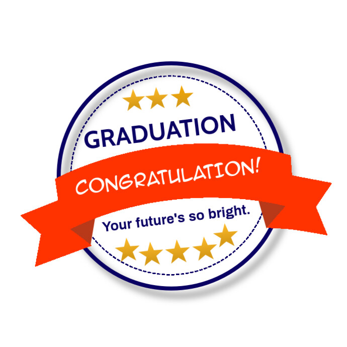 Graduation wish logo template