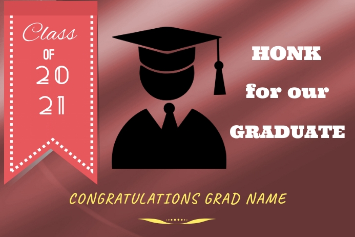 Graduation Layout Signage Graduation Yard Sign Template | PosterMyWall