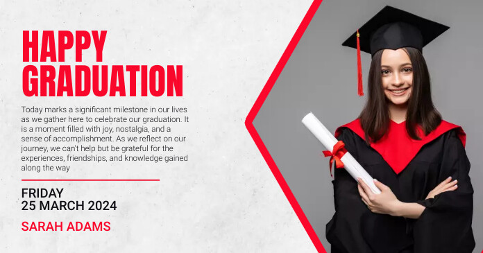 graduation2 Image partagée Facebook template