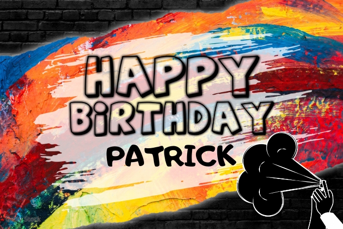 Graffiti Happy Birthday Poster template