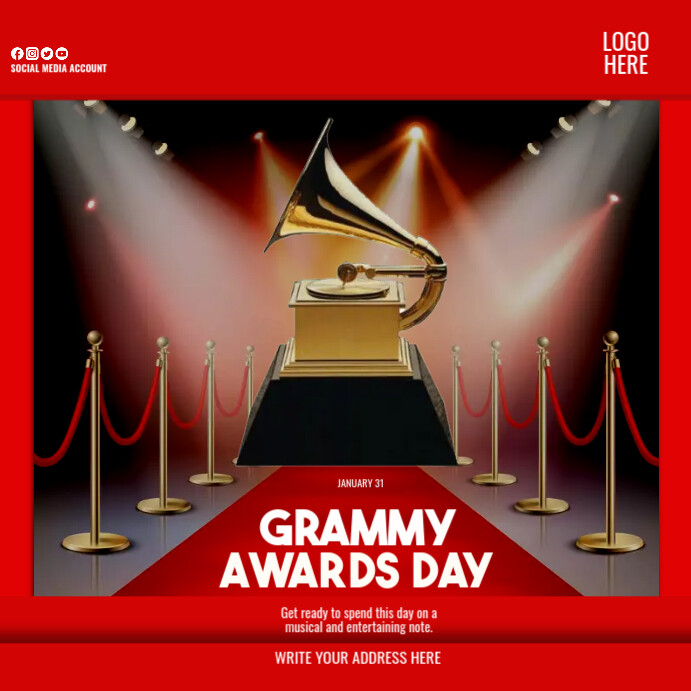 Grammy Awards Day Template PosterMyWall