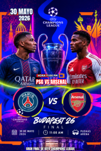 Gran Final de  UEFA Champions League Final Póster 2026 Cartaz template