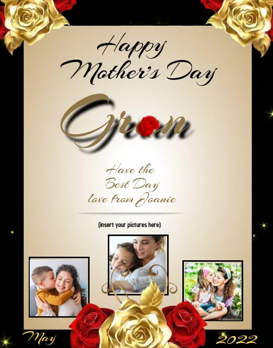 GRAN Happy Mother's day Plakat/tablica ścienna template