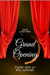 GRAND OPEN BUSINESS Poster template