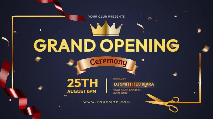 Grand Opening Ceremony Template | PosterMyWall