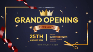 Grand Opening, Invitation twitter post template