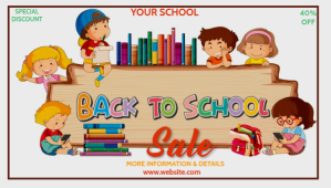 Book fair,back to school, event ,school Blog overskrift template