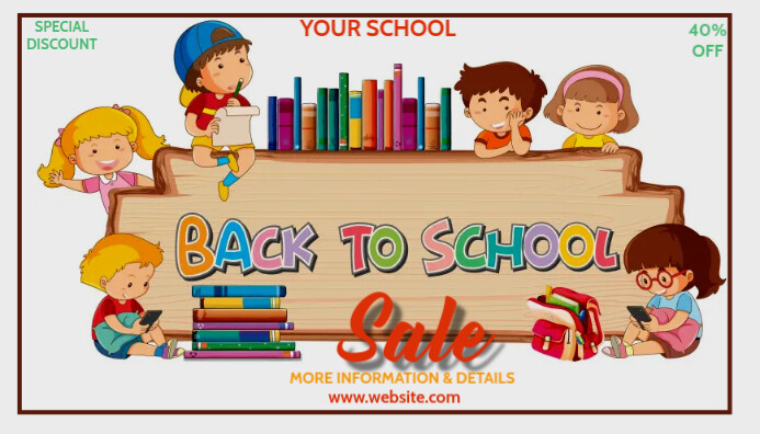 Book fair,back to school, event ,school Nagłowek bloga template