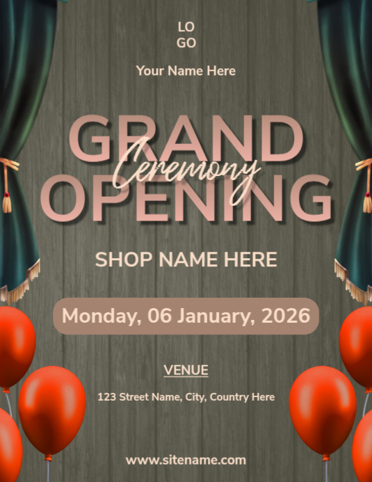Modèle Grand Opening | Grand Opening Ceremony | PosterMyWall