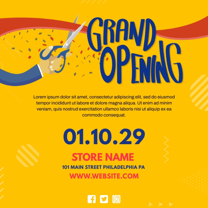 Copy of Grand Opening Ad Template | PosterMyWall