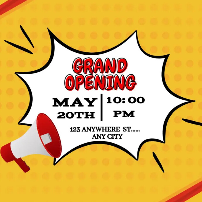 Grand opening advertisement flyer/ template | PosterMyWall