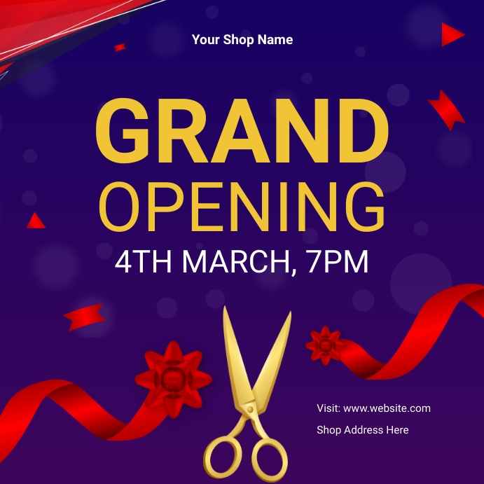 Copy of Grand Opening Banner ad Template | PosterMyWall