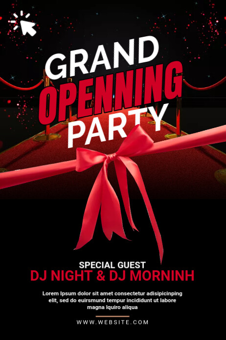 Grand Opening Banner Bannière 4' × 6' template