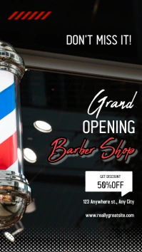 grand opening barbershop Instagram Story template