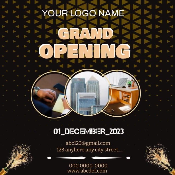 grand opening business instagram post Template | PosterMyWall