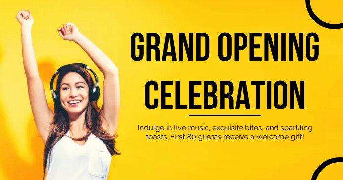 Grand Opening Celebration Facebook Post Template | PosterMyWall