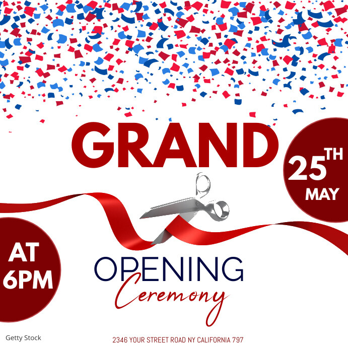 Grand Opening Ceremony Template | PosterMyWall