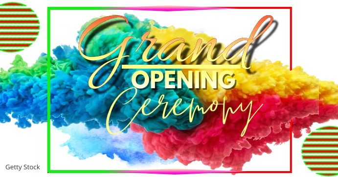 Grand opening ceremony Facebook Event Cover template