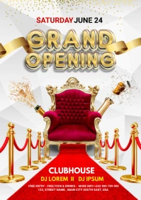 grand opening ceremony A4 template