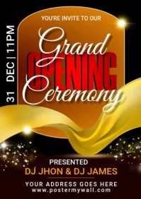 grand opening ceremony A2 template